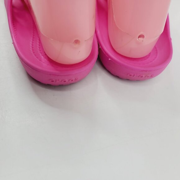 Crocs Women's Pink Kadee Li Triple Strap Slip-On Slide Sandal Size 8 - Picture 4 of 7